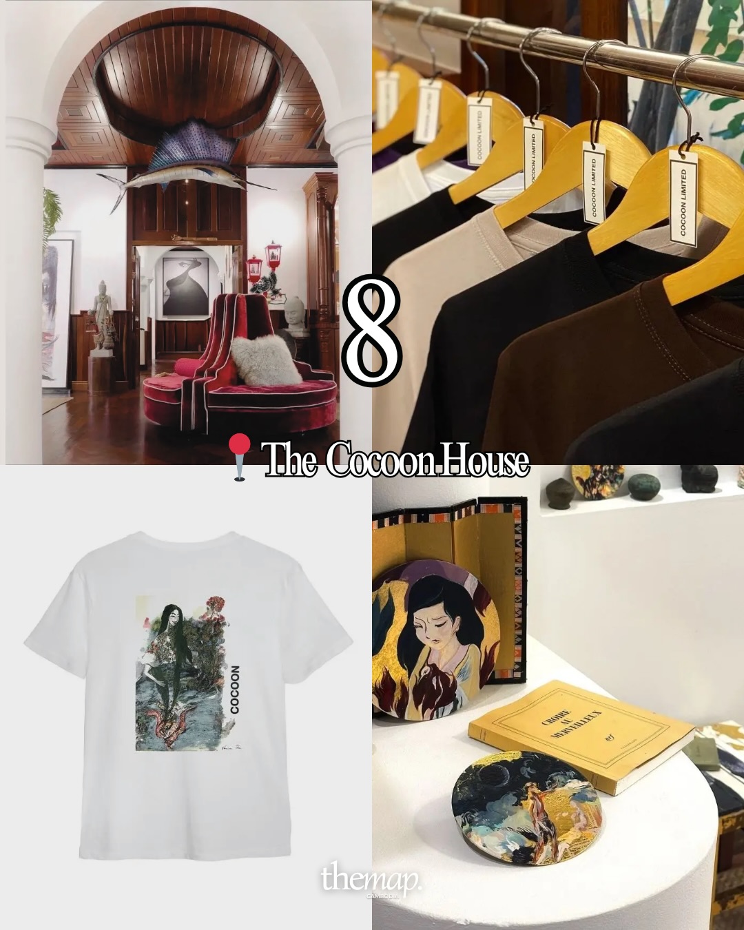 Printed tees, art coasters and a red velvet interior at The Cocoon House