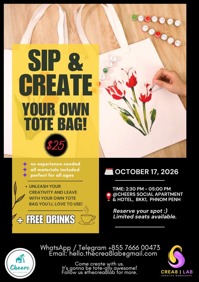 Sip & Create Your Own Tote Bag