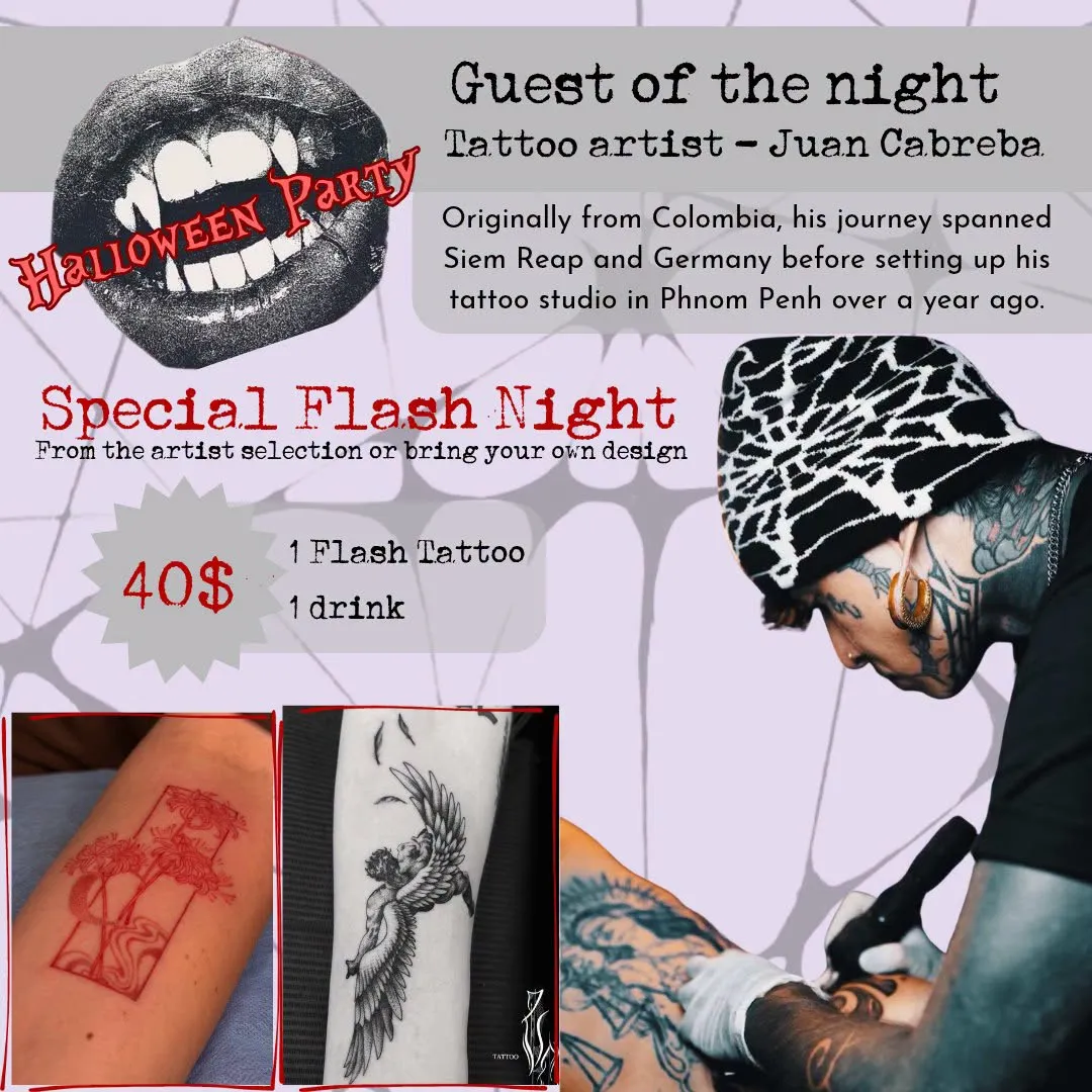Halloween Flash Tattoo & Drink