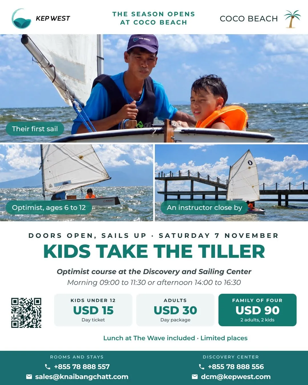 Kids Take the Tiller at Kep West