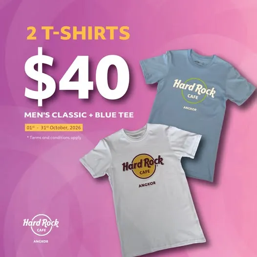 Two Hard Rock T-Shirts for $40