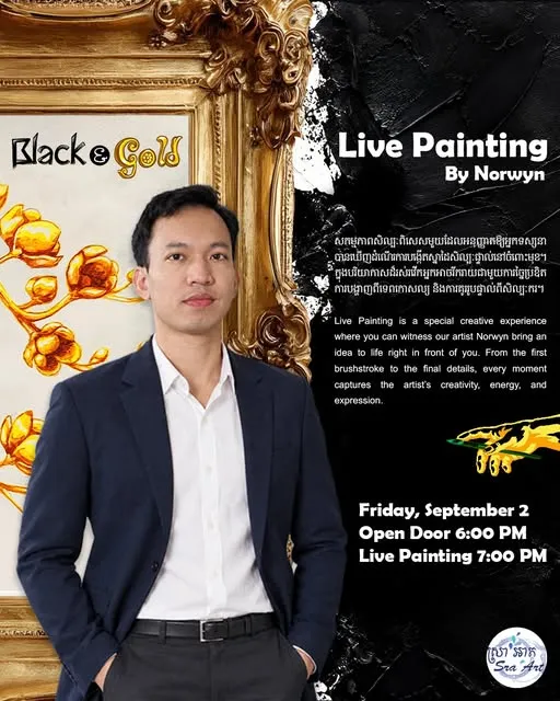 Black & Gold Live Painting with Norwyn