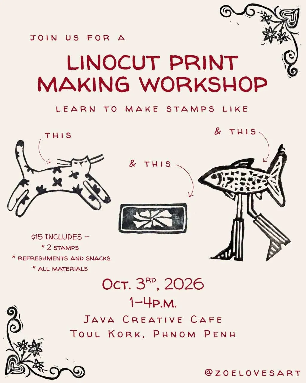 Linocut Printmaking Workshop