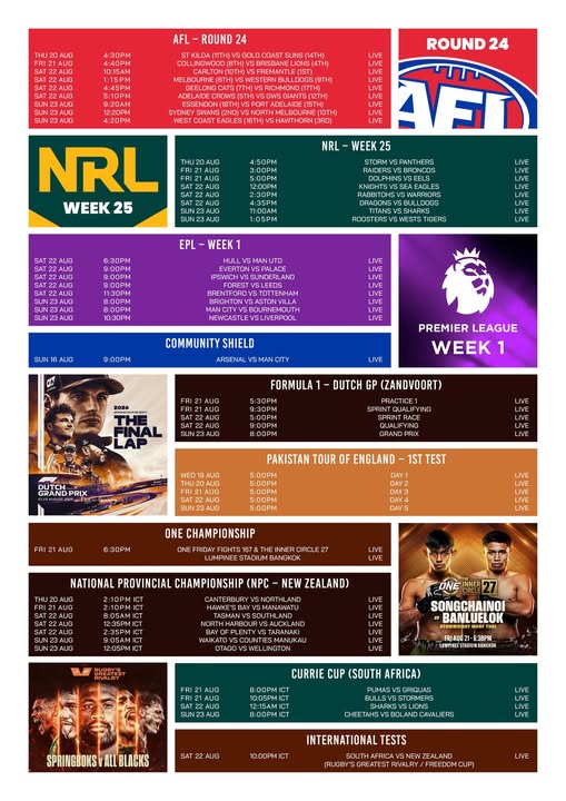 Massive Week of Live Sport