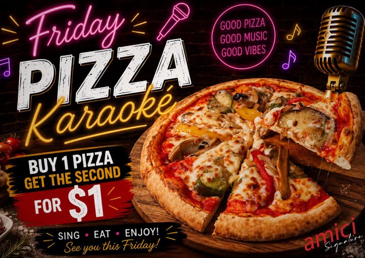 Friday Pizza Karaoke Night