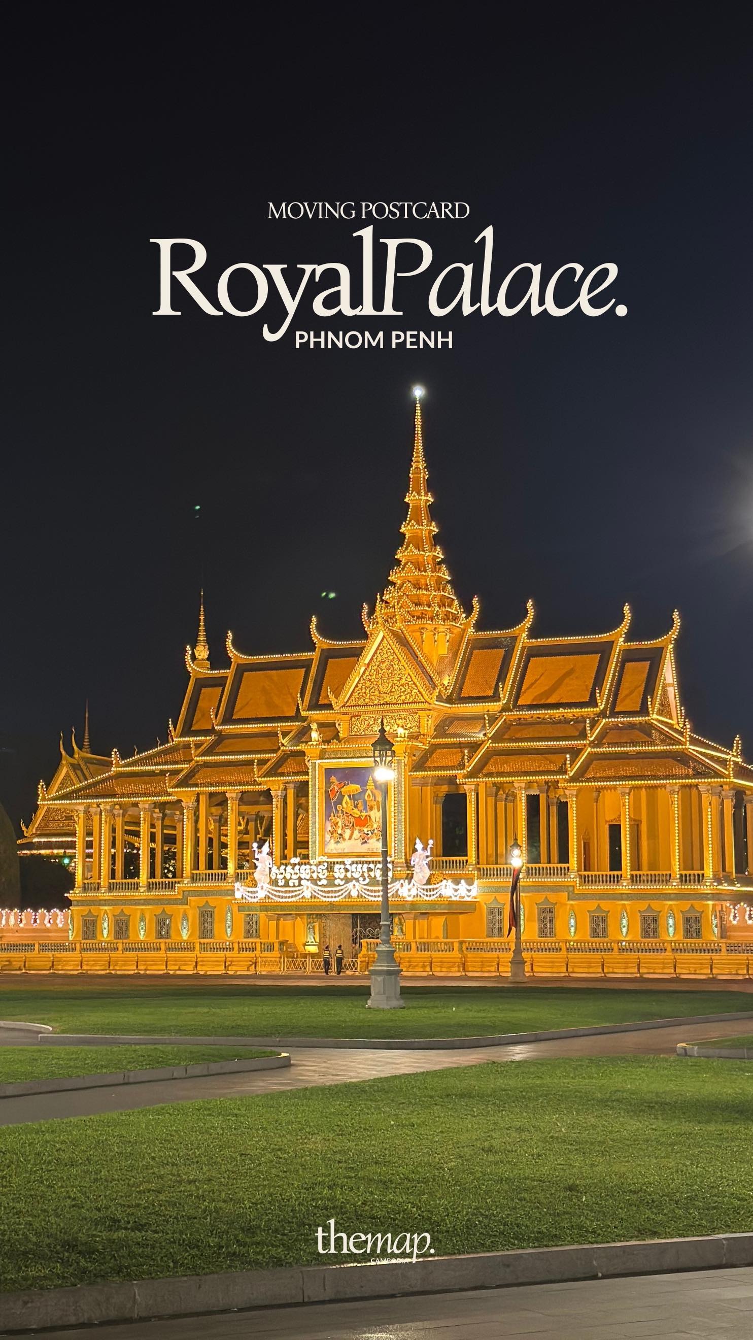 Royal Palace by night 🇰🇭✨ #phnompenh #royalpalace #cambodia