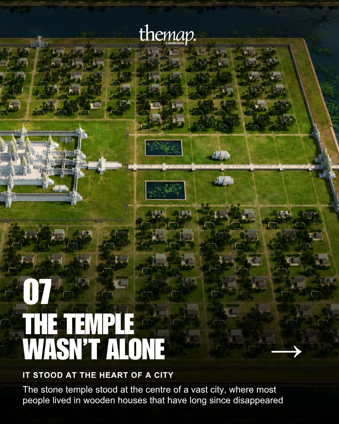 Reconstruction of the city and wooden homes that once surrounded Angkor Wat