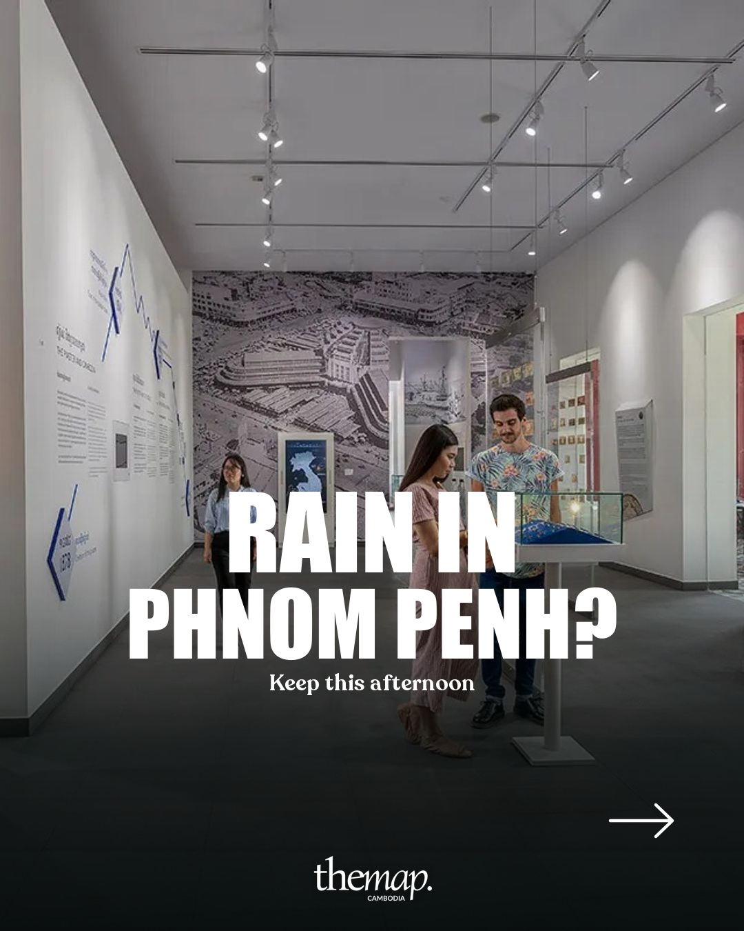 Rain in Phnom Penh? Your afternoon still has a plan ☔

13:30 SOSORO Museum
15:30