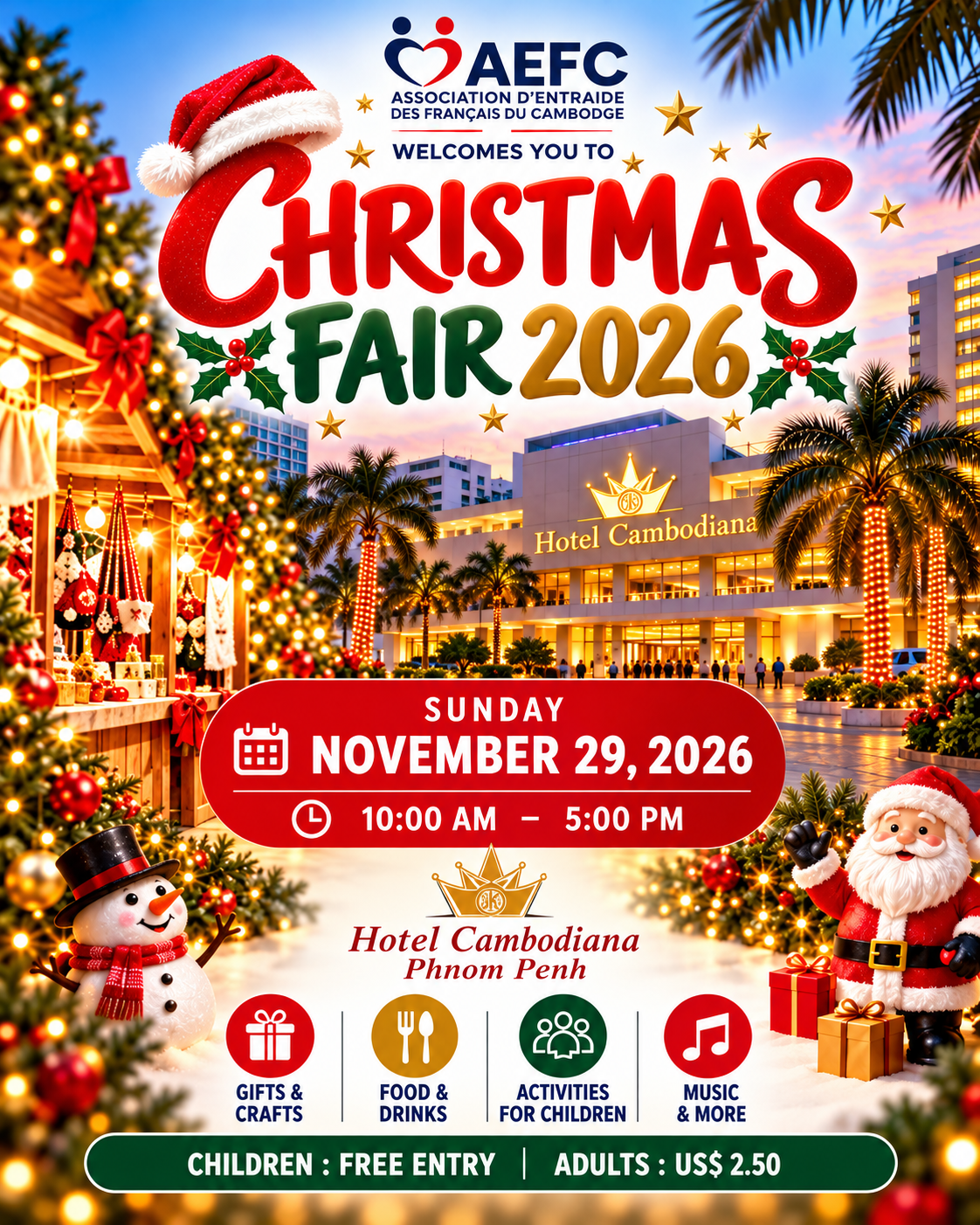 AEFC Christmas Fair 2026 – Phnom Penh Charity Event